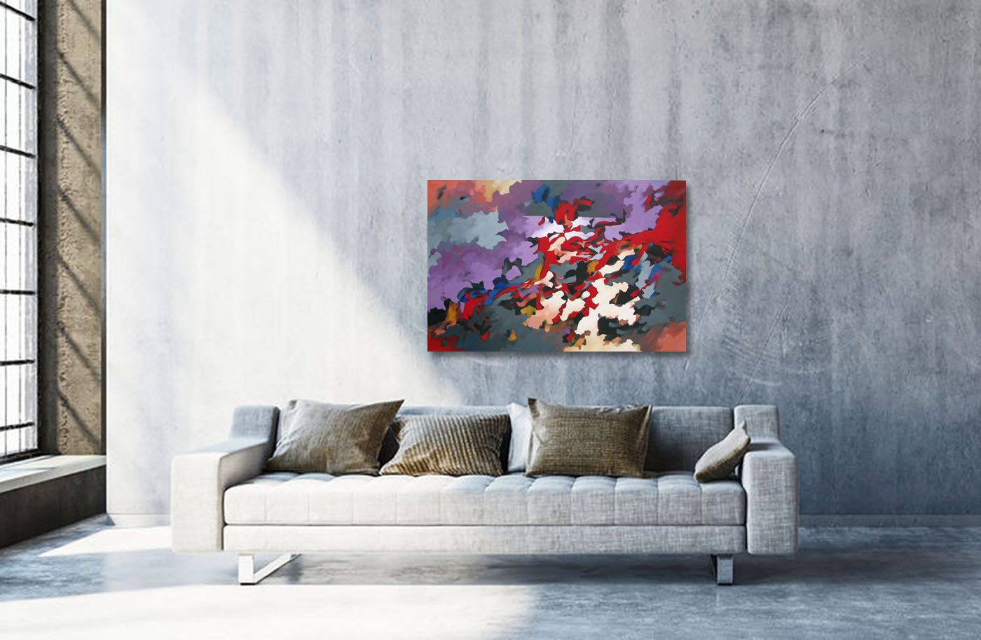 Tableau de BRUNEAU a pour titre  OT AKOSH style abstrait dim : BRUNEAUprix:1000