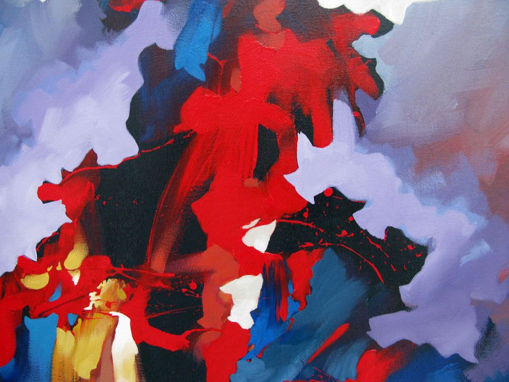Tableau de BRUNEAU a pour titre  PEINTURE ABSTRAITE 56 style abstrait dim : BRUNEAUprix: