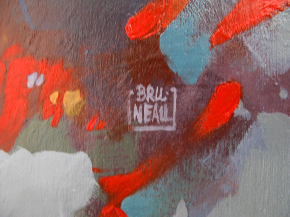 Tableau de BRUNEAU a pour titre  PEINTURE ABSTRAITE 23 style abstrait dim : BRUNEAUprix: