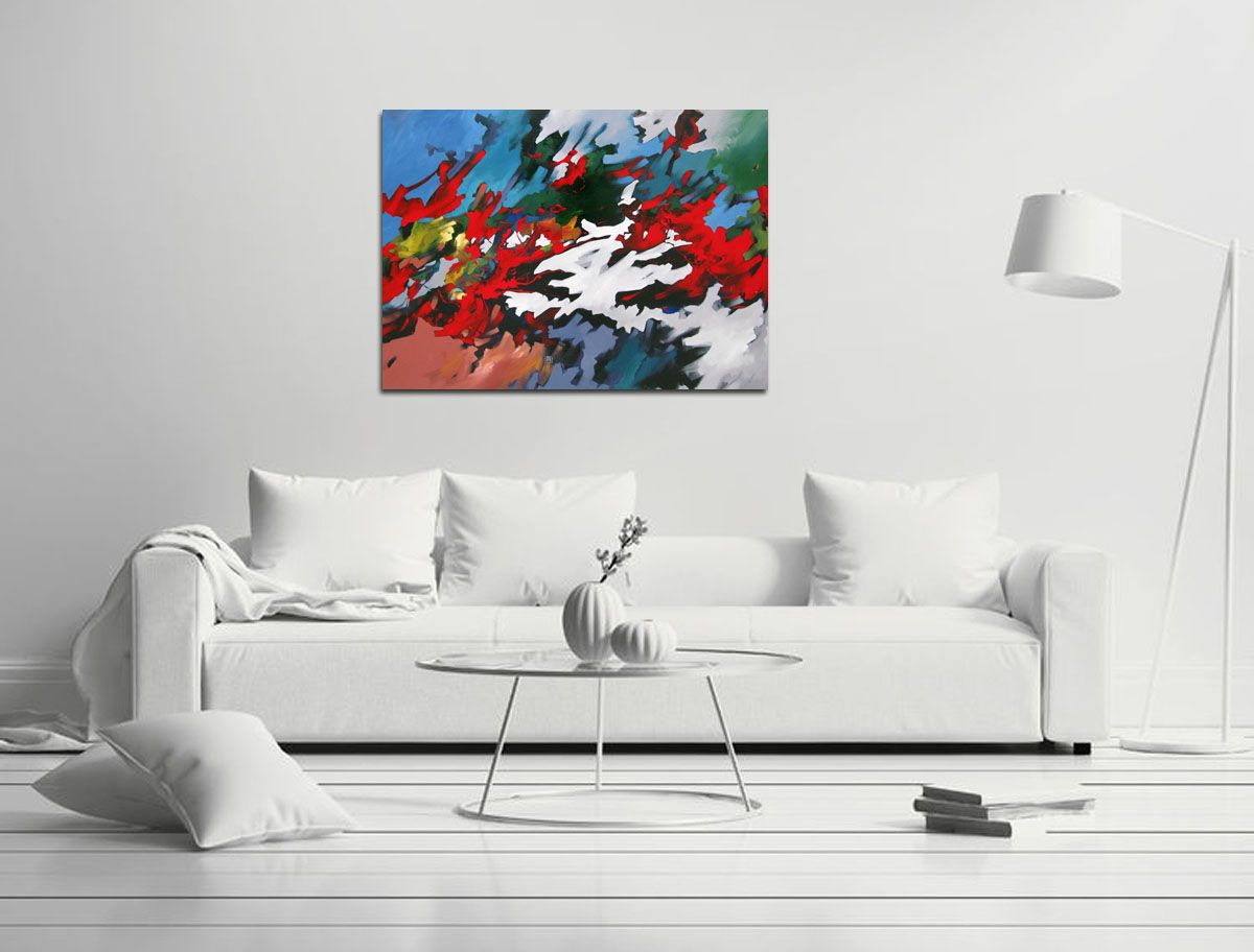 Tableau de BRUNEAU a pour titre  PEINTURE ABSTRAITE 55 style abstrait dim : BRUNEAUprix:1000