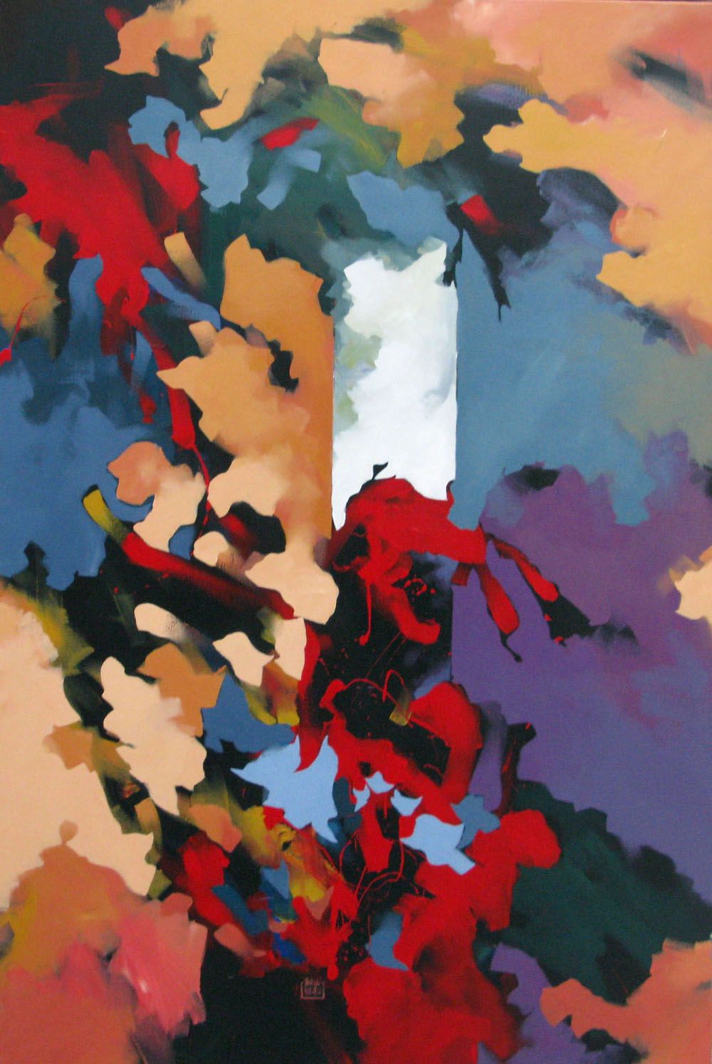 Tableau de BRUNEAU a pour titre  AR-MEN style abstrait dim : BRUNEAUprix: