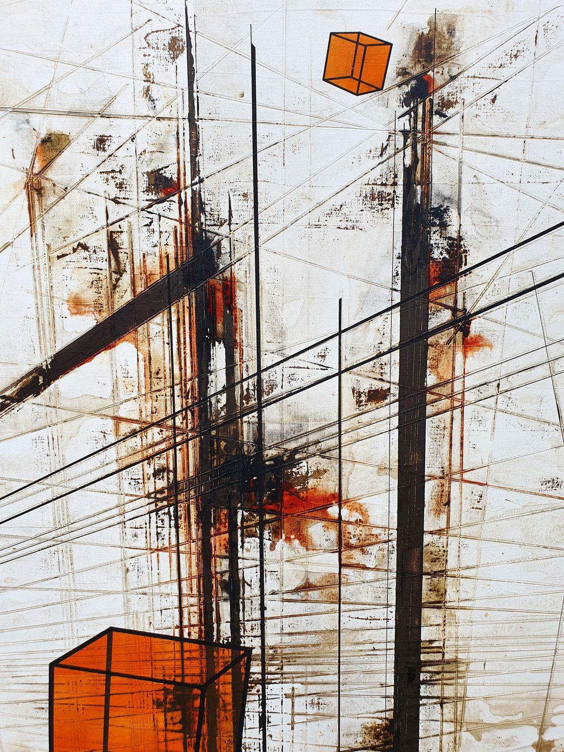 Tableau de LUDOVIC MERCHER a pour titre  BUILD style abstrait dim : LUDOVIC MERCHERprix:1800