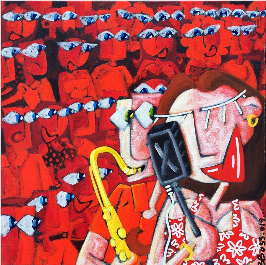 Tableau de B BOSS a pour titre  DIVA style figuratif dim : B BOSSprix: