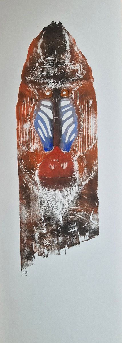 Editions d'art de OSRU a pour titre  SKATE/BABOUIN MARRON style figuratif dim : OSRUprix:70