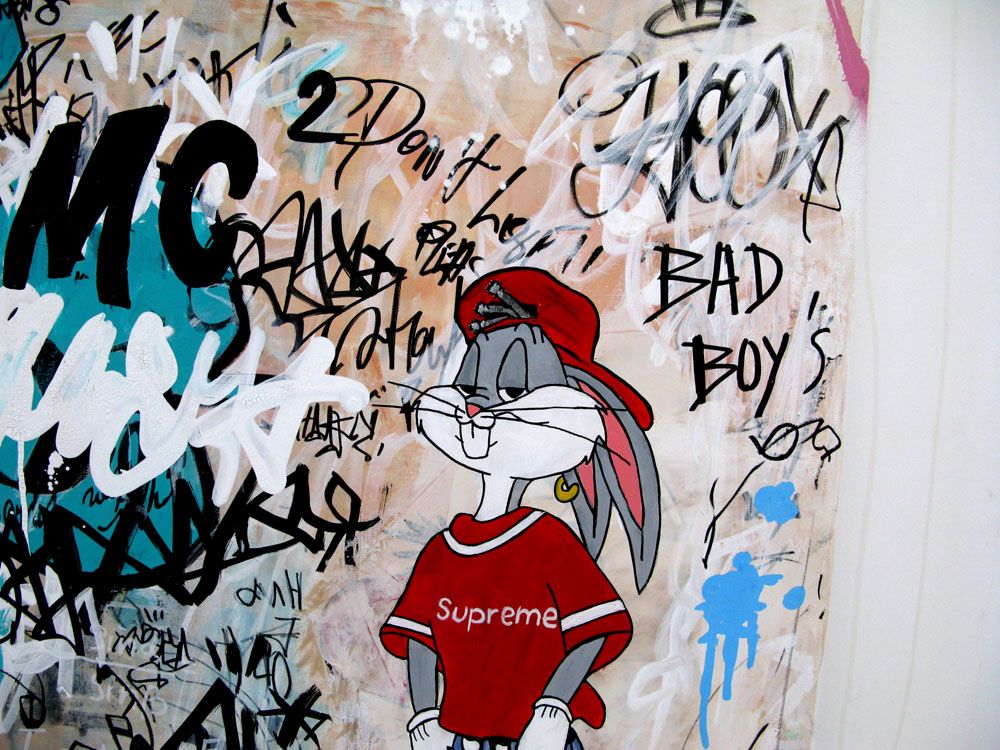 Tableau de PATRICIA GADISSEUR a pour titre  Bad boys style graffiti, street pop art dim : PATRICIA GADISSEURprix:1300