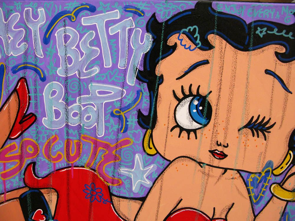 Tableau de RICO SAB a pour titre  Betty Boop style street pop art, street art dim : RICO SABprix:500