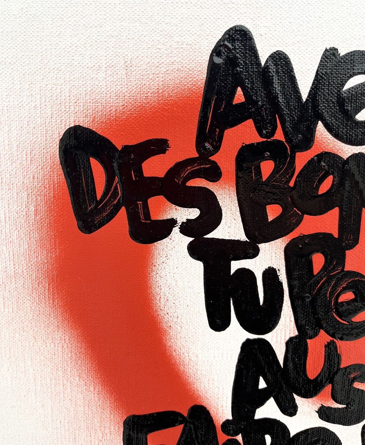 Tableau de L'OISEAU NOIR a pour titre  BOMBE style graphique dim : L'OISEAU NOIRprix:250