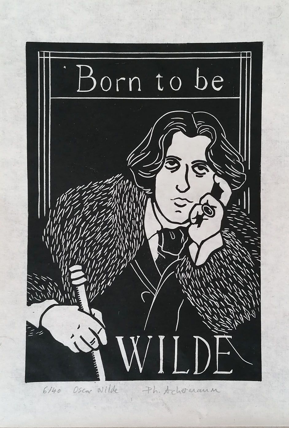 Editions d'art de PHILIPPE ACHERMANN a pour titre  Oscar Wilde style figuratif dim : PHILIPPE ACHERMANNprix:60