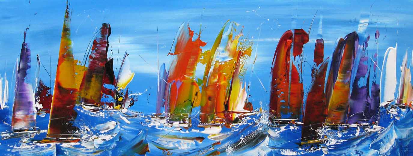 Tableau de F. BOUTET a pour titre  Marine abstraite 2023-40 style figuratif dim : F. BOUTETprix:700