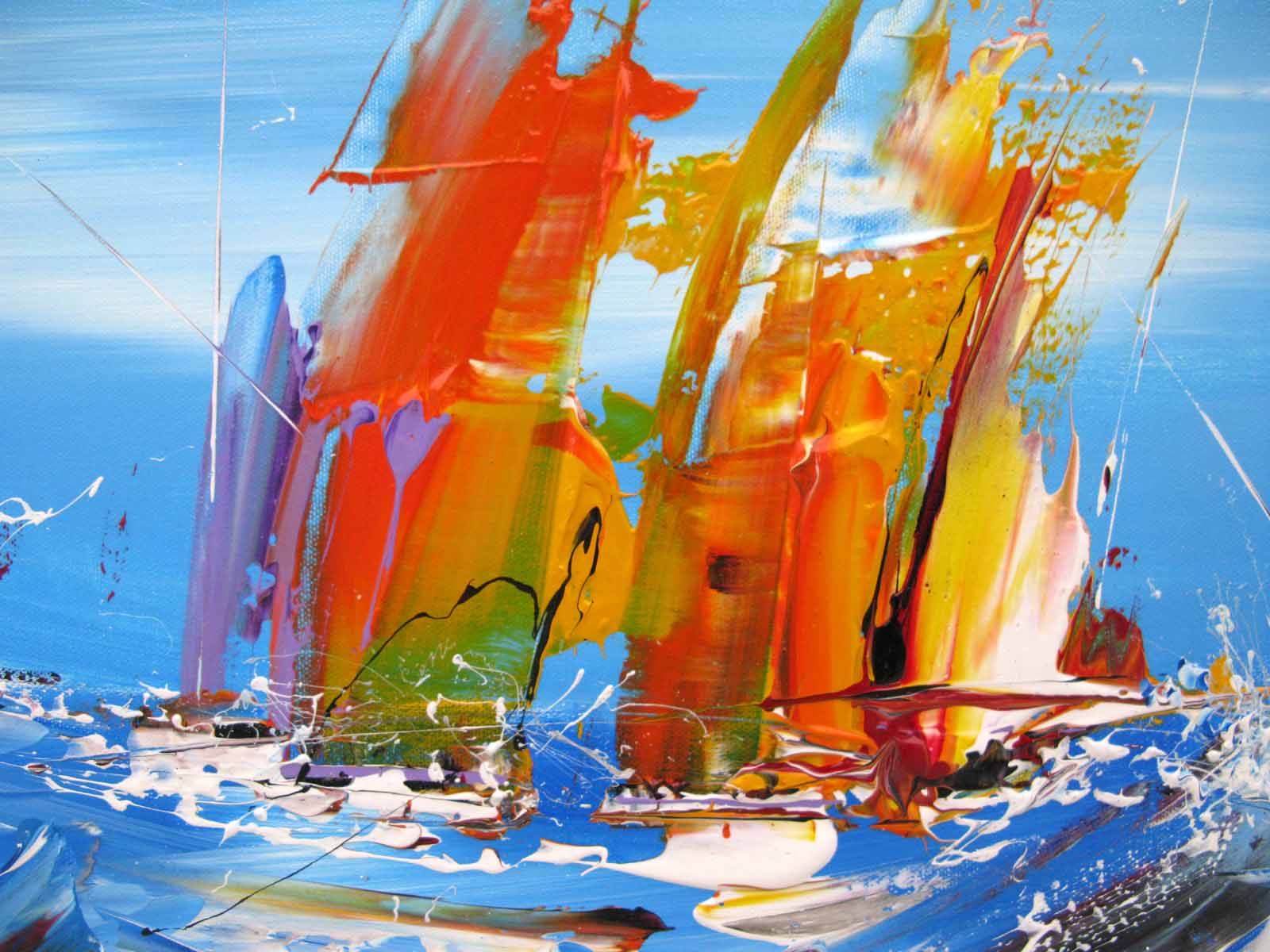 Tableau de F. BOUTET a pour titre  Marine abstraite 2023-40 style figuratif dim : F. BOUTETprix:700