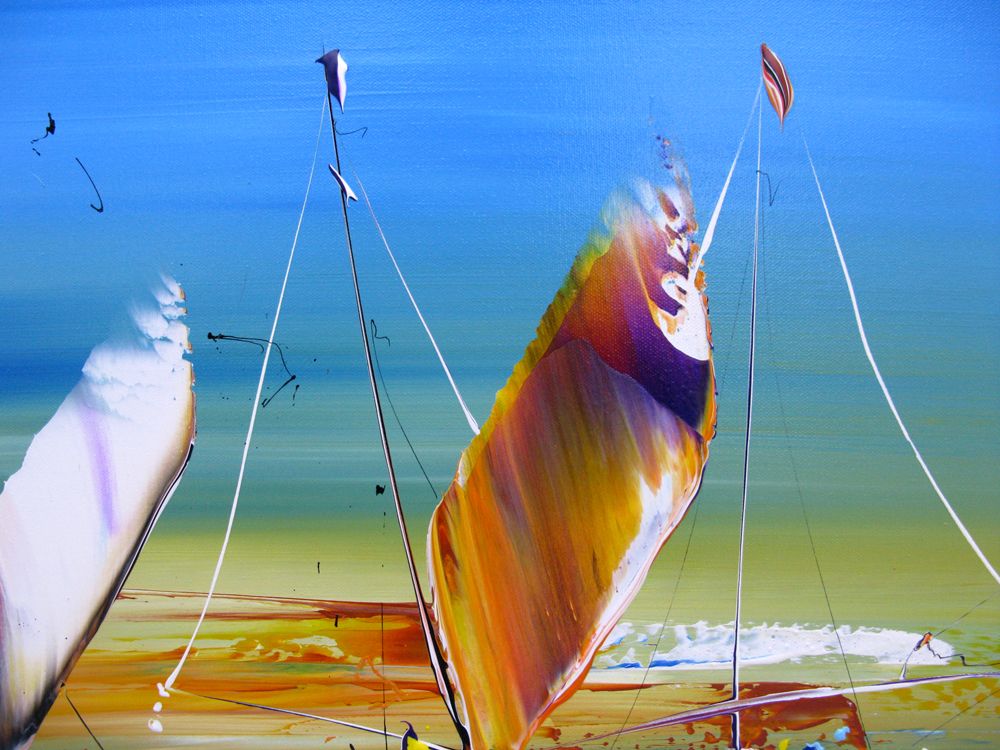 Tableau de F. BOUTET a pour titre  MARINE ABSTRAITE 2024-38 style figuratif dim : F. BOUTETprix:900