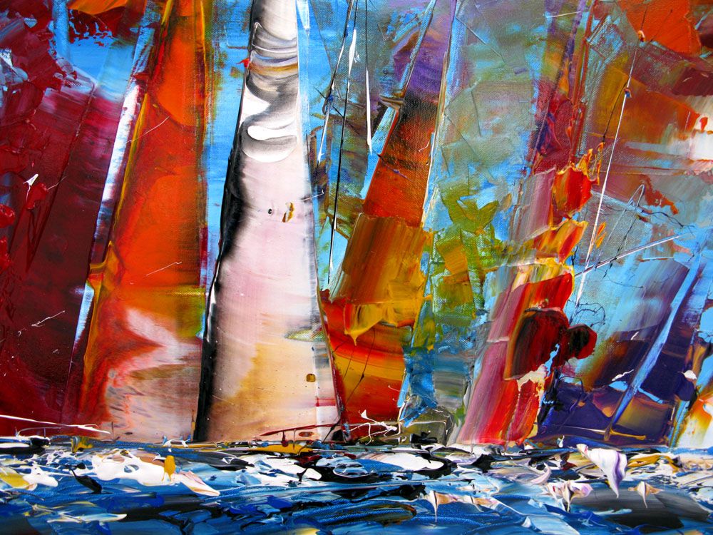 Tableau de F. BOUTET a pour titre  MARINE ABSTRAITE 2024-55 style abstrait dim : F. BOUTETprix:1100