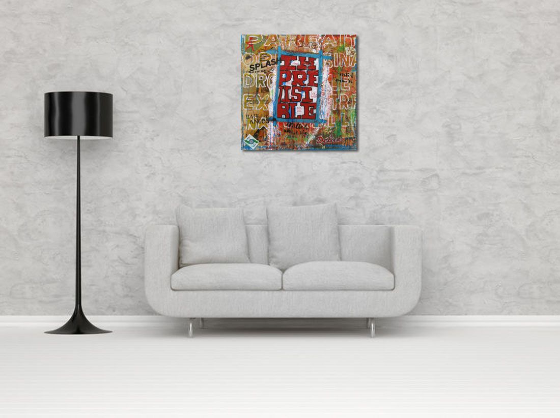Tableau de CACOU a pour titre  IMPREVISIBLE style no dim : CACOUprix: