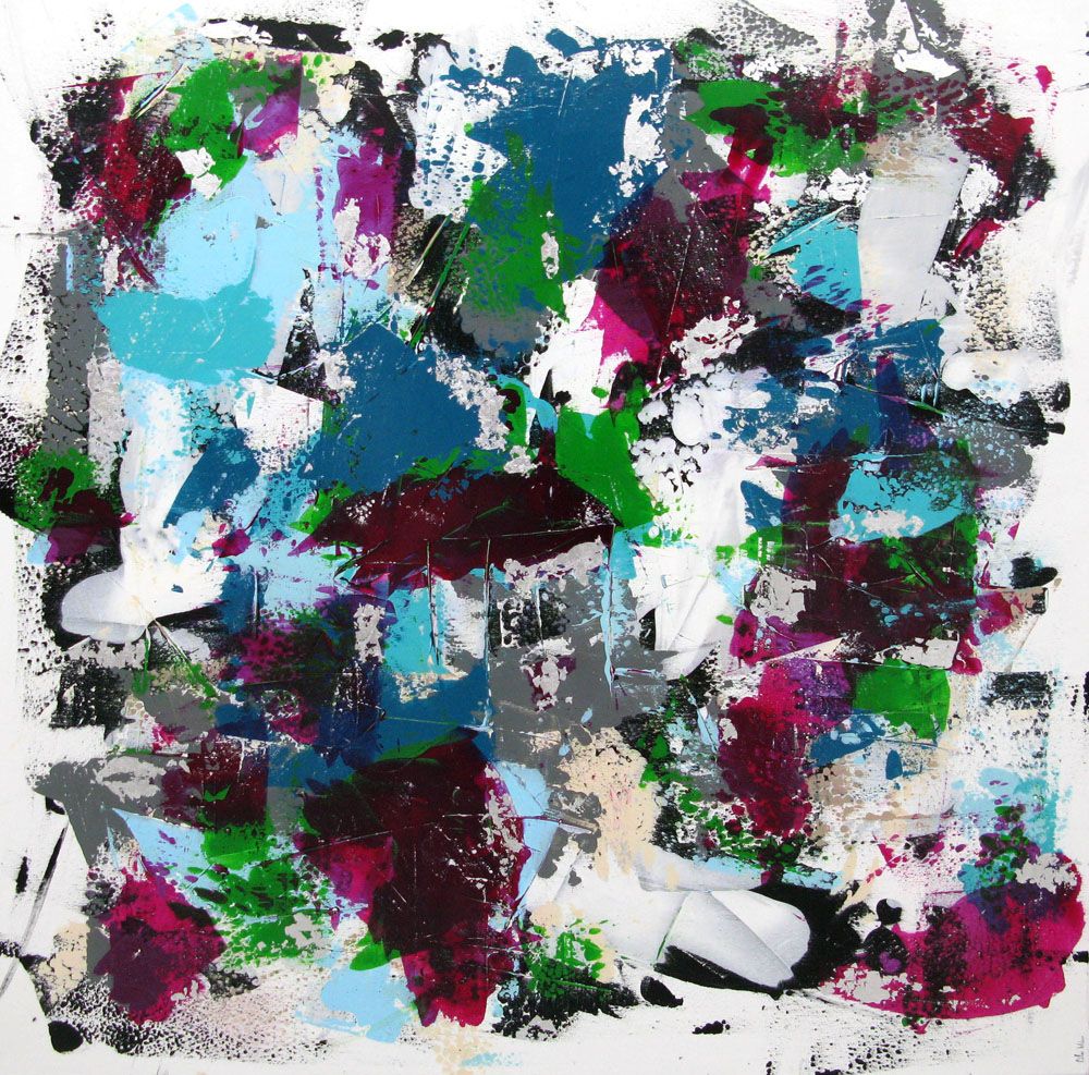 Tableau de CELINE WEBER a pour titre  SUNNY style abstrait dim : CELINE WEBERprix: