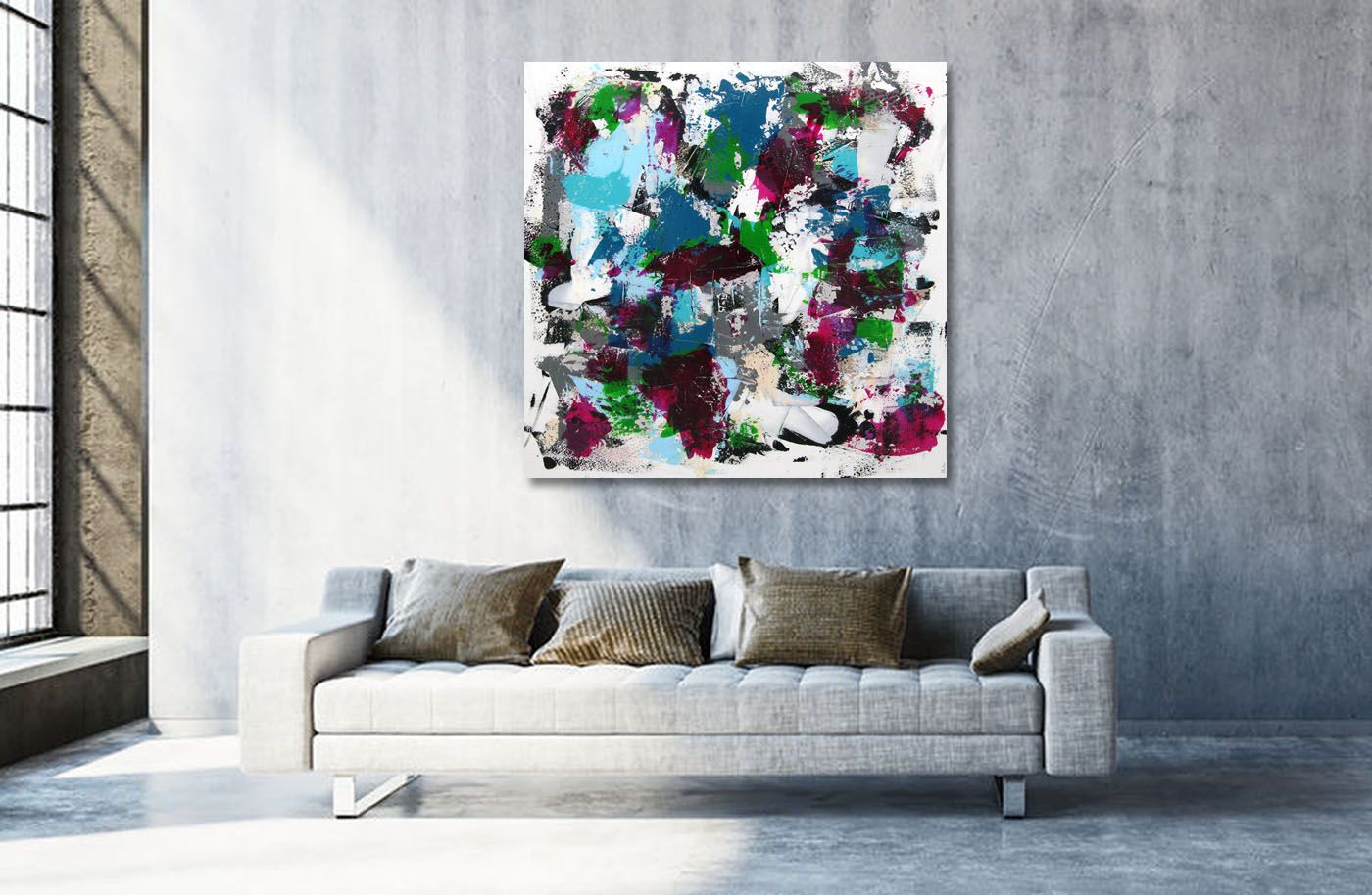 Tableau de CELINE WEBER a pour titre  SUNNY style abstrait dim : CELINE WEBERprix: