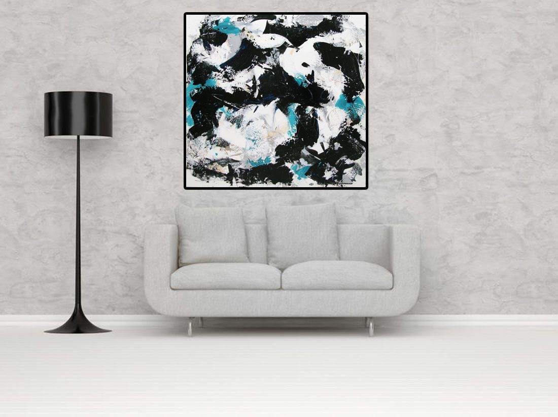 Tableau de CELINE WEBER a pour titre  ECUME style abstrait dim : CELINE WEBERprix: