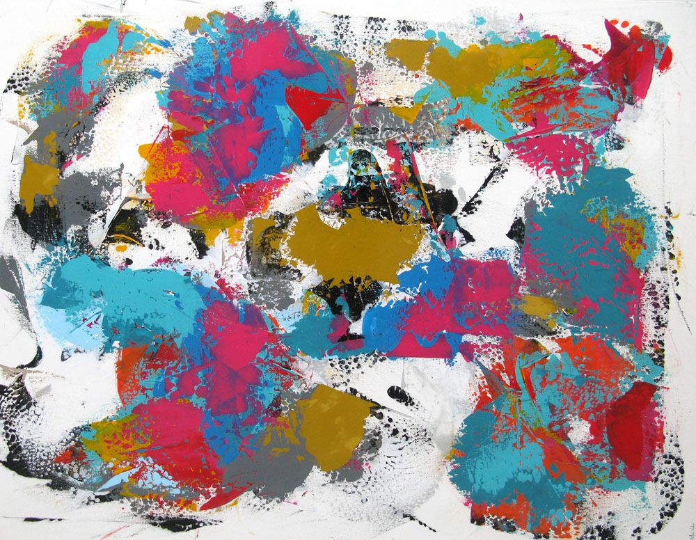 Tableau de CELINE WEBER a pour titre  EXALTATION style abstrait dim : CELINE WEBERprix:1600