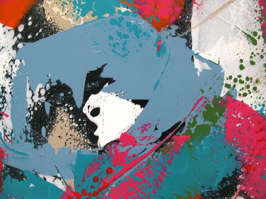 Tableau de CELINE WEBER a pour titre  CAMELLIAS style abstrait dim : CELINE WEBERprix: