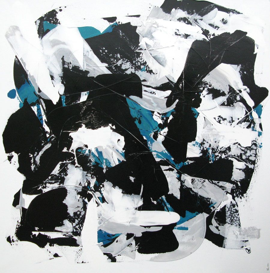 Tableau de CELINE WEBER a pour titre  ECUME style abstrait dim : CELINE WEBERprix:1600