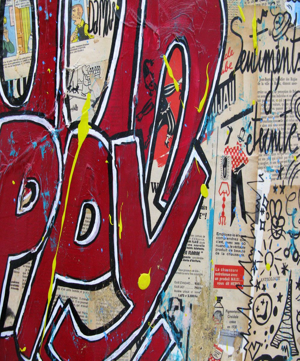 Tableau de CACOU a pour titre  Oooh happy day style graphique dim : CACOUprix:850