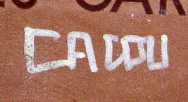 Tableau de CACOU a pour titre  Sentimental style graphique dim : CACOUprix:850