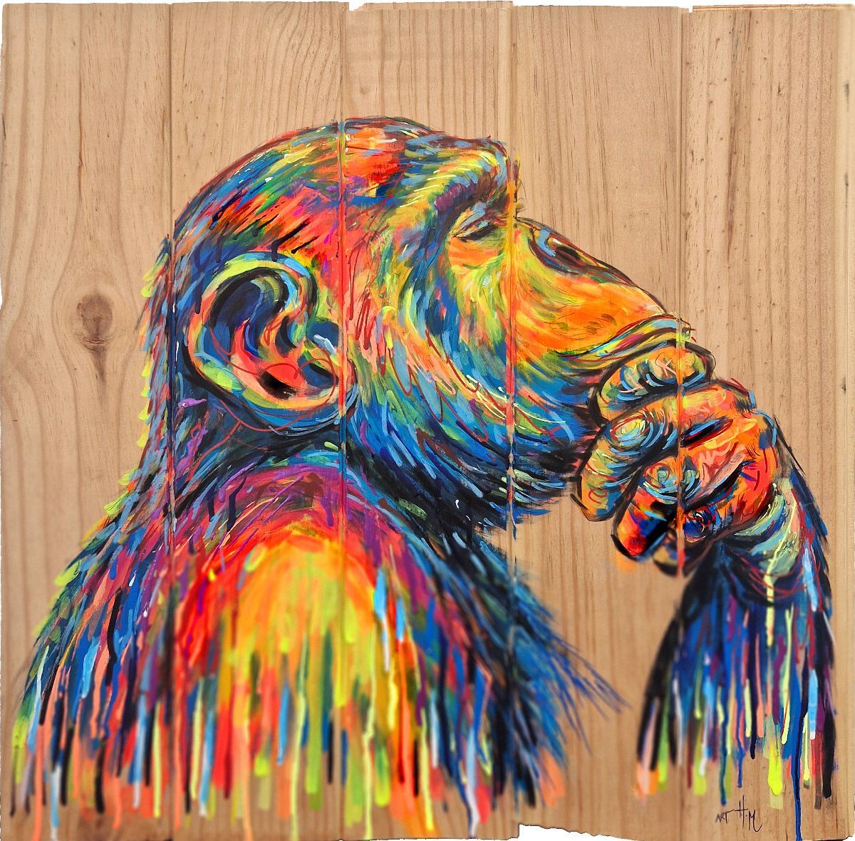 Tableau de ART HM a pour titre  Cogito style street art dim : ART HMprix:450