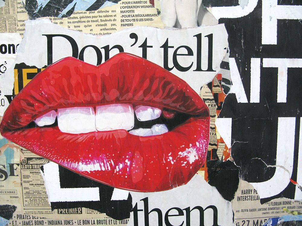 Tableau de PODKOL a pour titre  One more kiss style street art dim : PODKOLprix:800