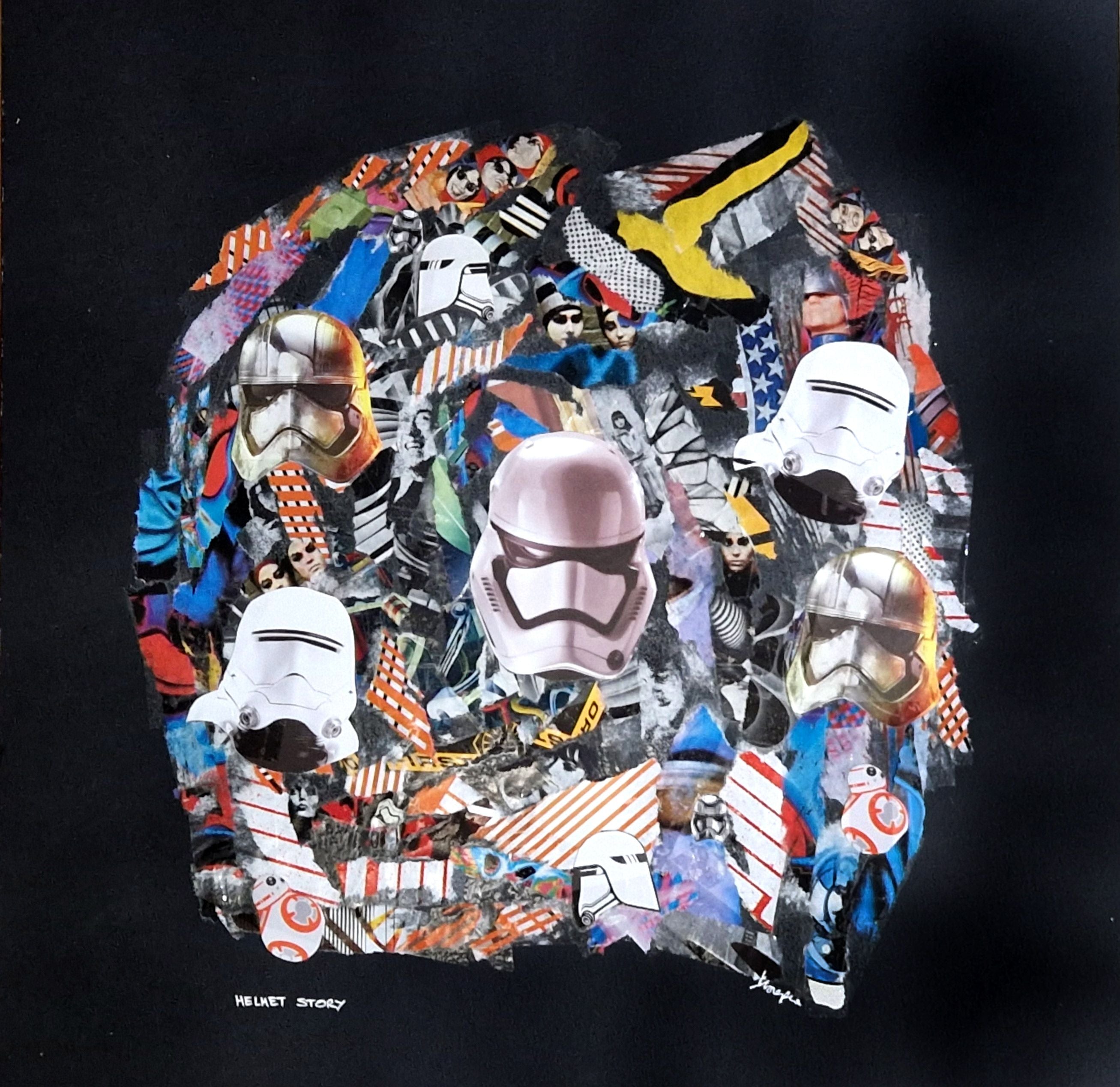 Editions d'art de FLOREPEA a pour titre  Helmet Story style graphique dim : FLOREPEAprix:280