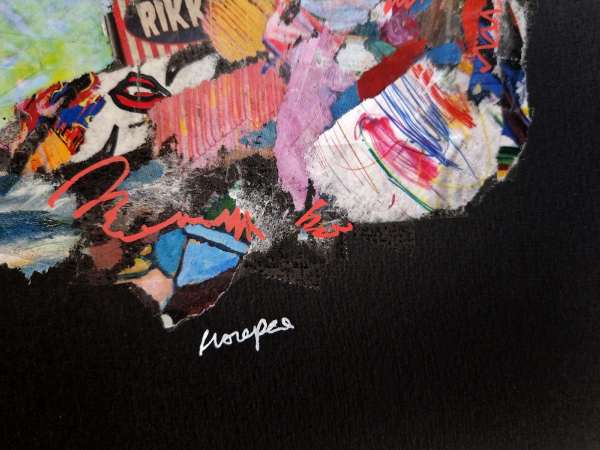 Editions d'art de FLOREPEA a pour titre  Redlips Vanessa style graphique dim : FLOREPEAprix:300