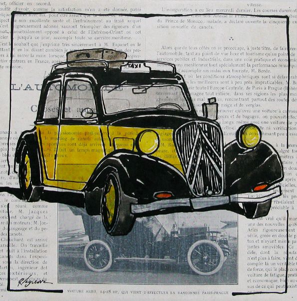 Dessin de CYRIL REGUERRE a pour titre  LA TRACTION style figuratif dim : CYRIL REGUERREprix:70