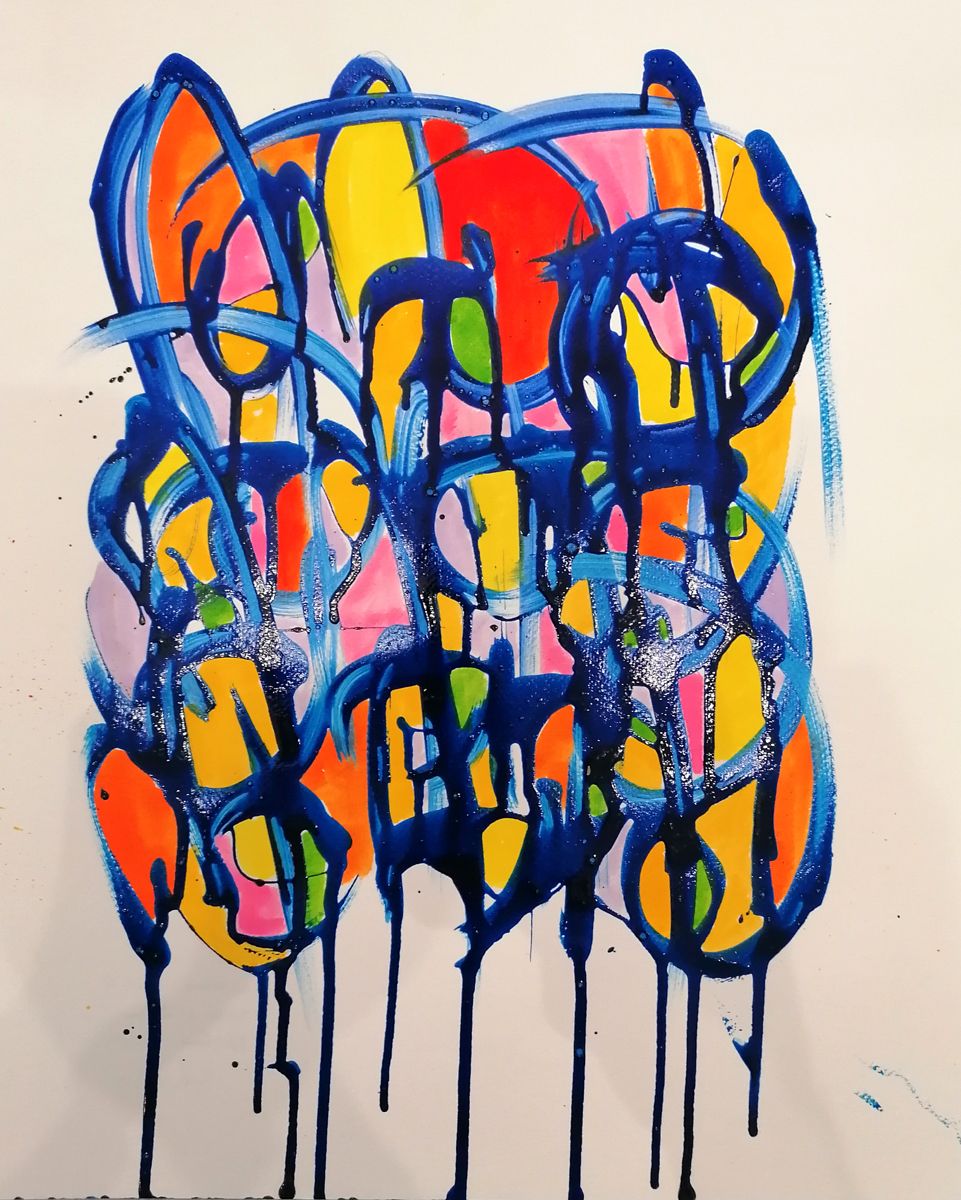 Dessin de STEPHANE RIME a pour titre  Noname D108 style abstrait dim : STEPHANE RIMEprix:100