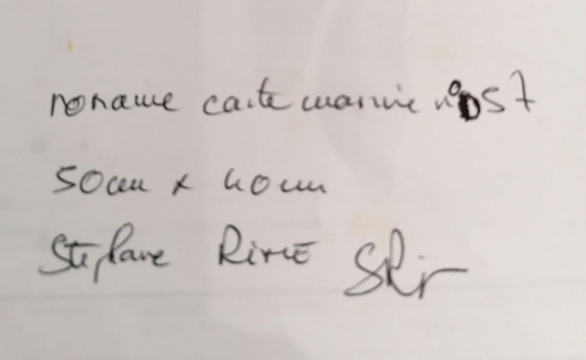 Dessin de STEPHANE RIME a pour titre  Noname D57 style abstrait dim : STEPHANE RIMEprix:140