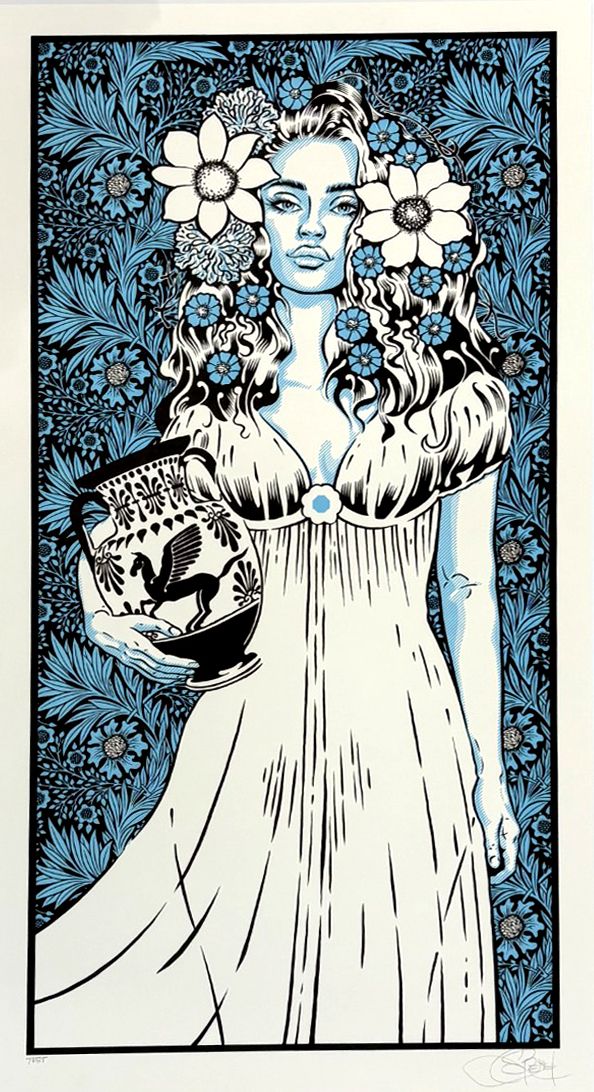 Editions d'art de CHUCK SPERRY a pour titre  Danaïde TEST Bleu style figuratif dim : CHUCK SPERRYprix:600