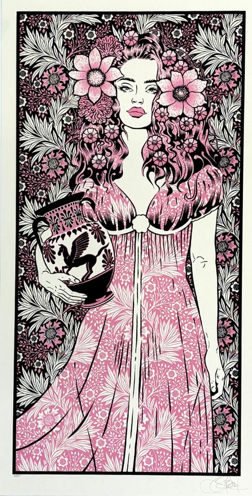 Editions d'art de CHUCK SPERRY a pour titre  Danaïde TEST rose style figuratif dim : CHUCK SPERRYprix:600