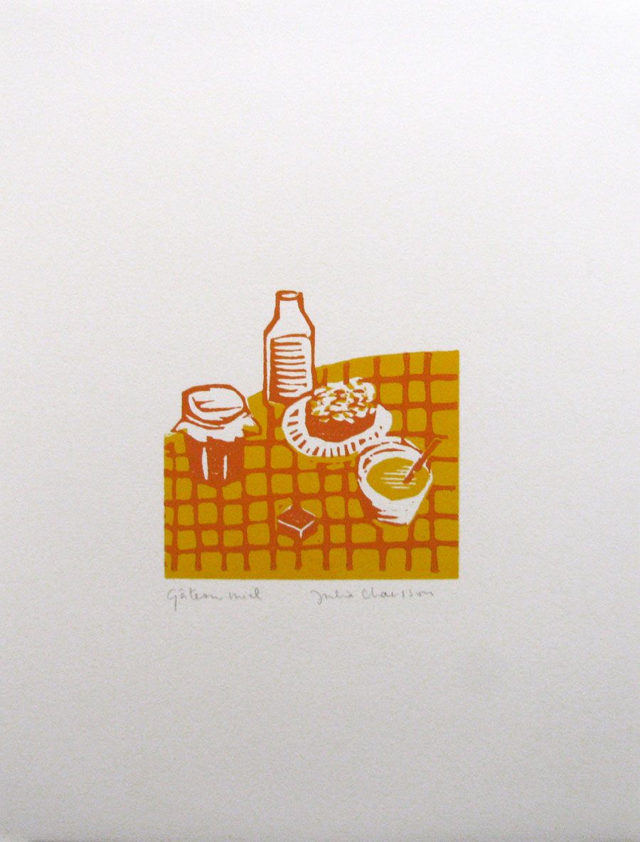 Editions d'art de JULIA CHAUSSON a pour titre  GATEAU MIEL style figuratif dim : JULIA CHAUSSONprix:40