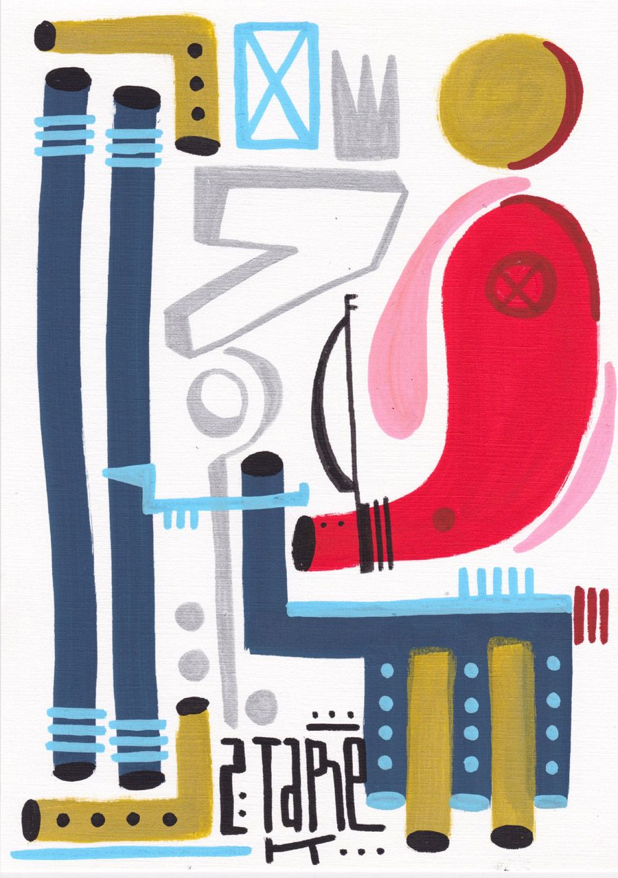 Dessin de TAREK a pour titre  COMPOSITION style graphique dim : TAREKprix: