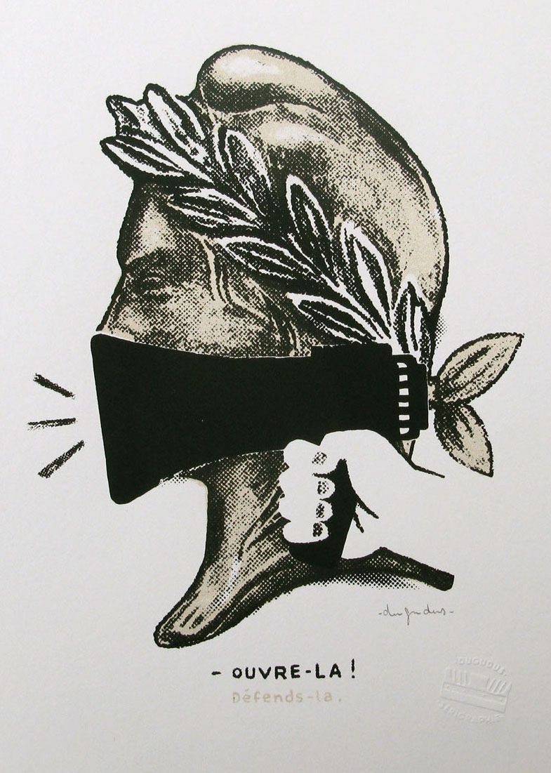 Editions d'art de DUGUDUS a pour titre  Ouvre là style graphique dim : DUGUDUSprix:40