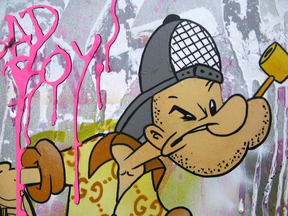 Tableau de JUG a pour titre  DOGEYE style street pop art dim : JUGprix:900