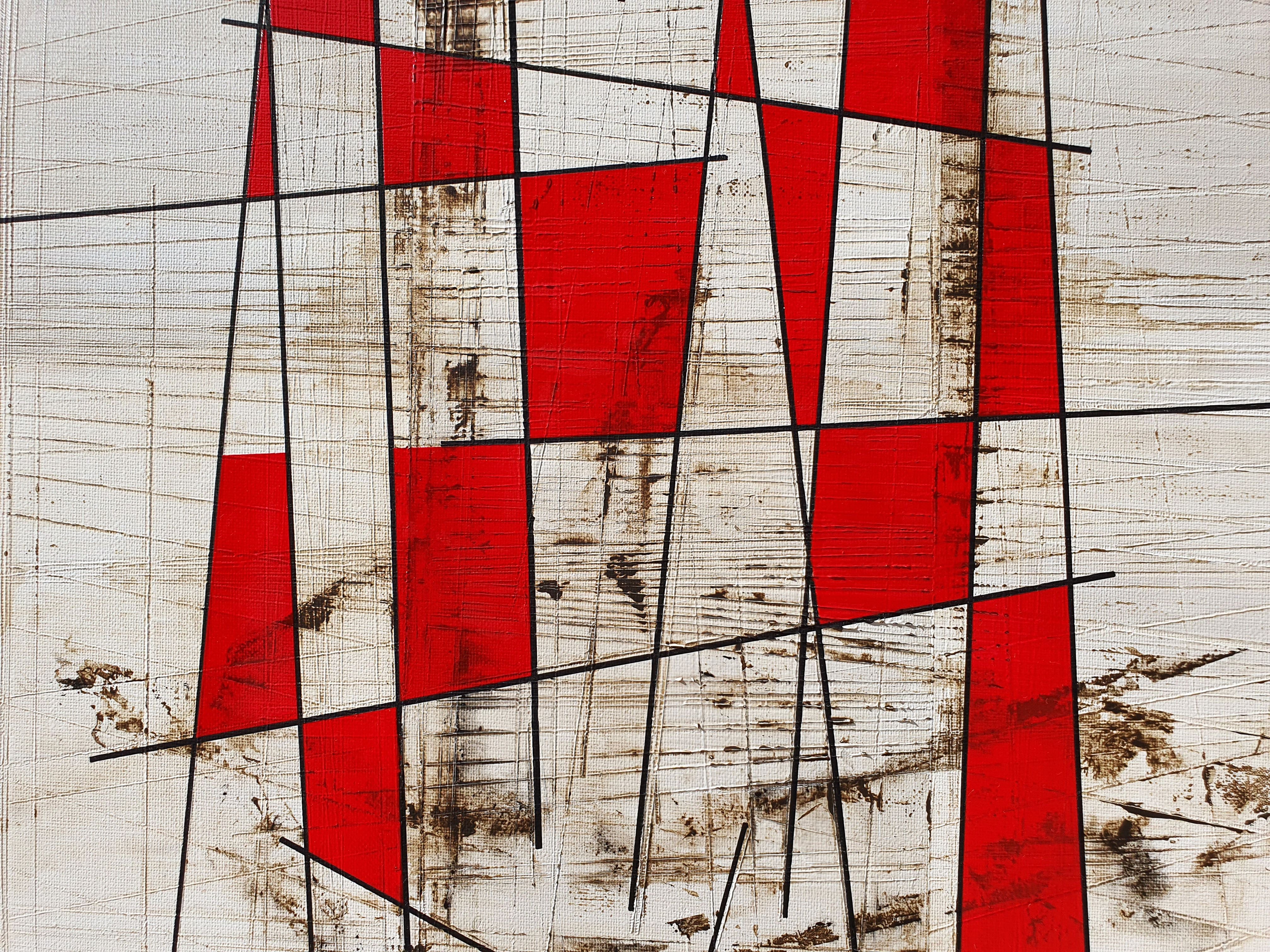 Tableau de LUDOVIC MERCHER a pour titre  ÉCLATS style abstrait dim : LUDOVIC MERCHERprix:750