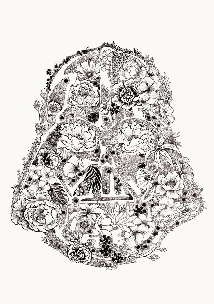 Editions d'art de CAMILLE POLI a pour titre  FLOWER FATHER II style figuratif, graphique dim : CAMILLE POLIprix:90