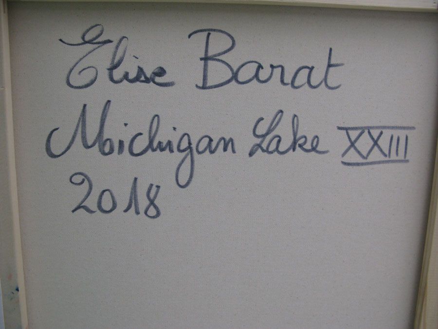 Tableau de ELISE BARAT a pour titre  MICHIGAN LAKE XXIII style abstrait dim : ELISE BARATprix: