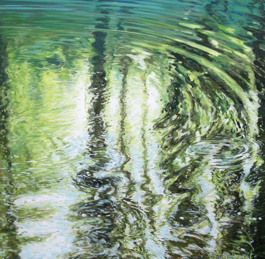 Tableau de ELISE BARAT a pour titre  PLONGEON AU PLANEY XI style abstrait dim : ELISE BARATprix: