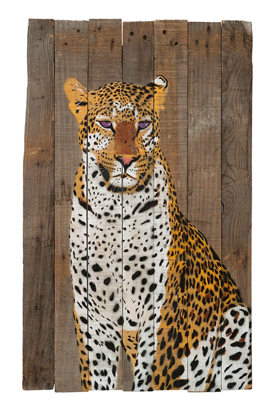 Editions d'art de MOSKO a pour titre  LEOPARD ASSIS style street art  dim : MOSKOprix:75