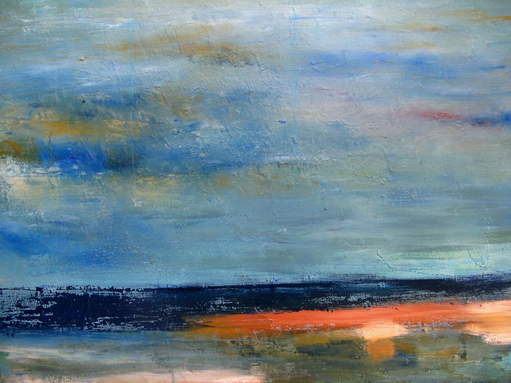 Tableau de PASCALE JACQUEMOND a pour titre  Eaux vertes style abstrait dim : PASCALE JACQUEMONDprix:420