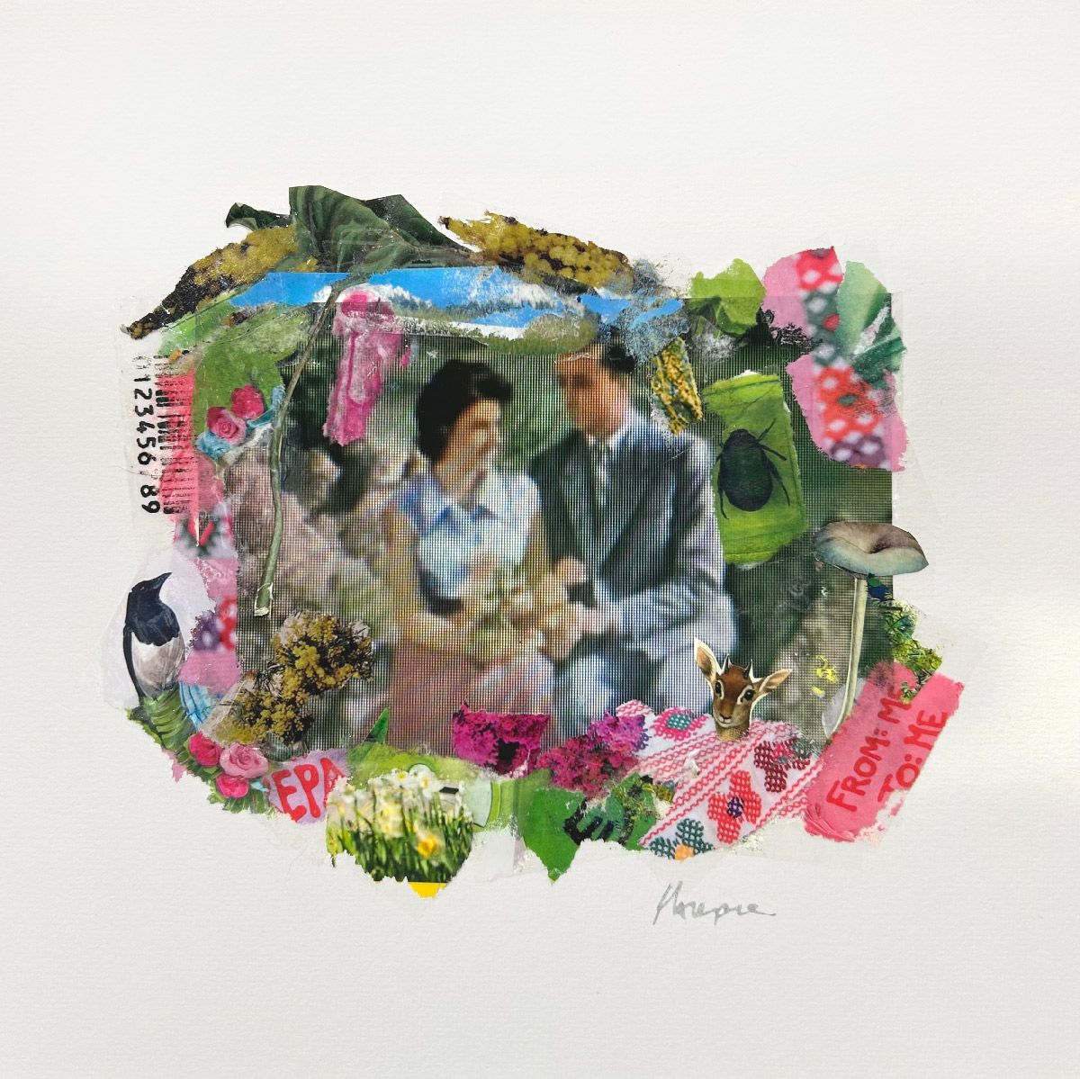 Editions d'art de FLOREPEA a pour titre  Birdy Valentin style graphique dim : FLOREPEAprix:100