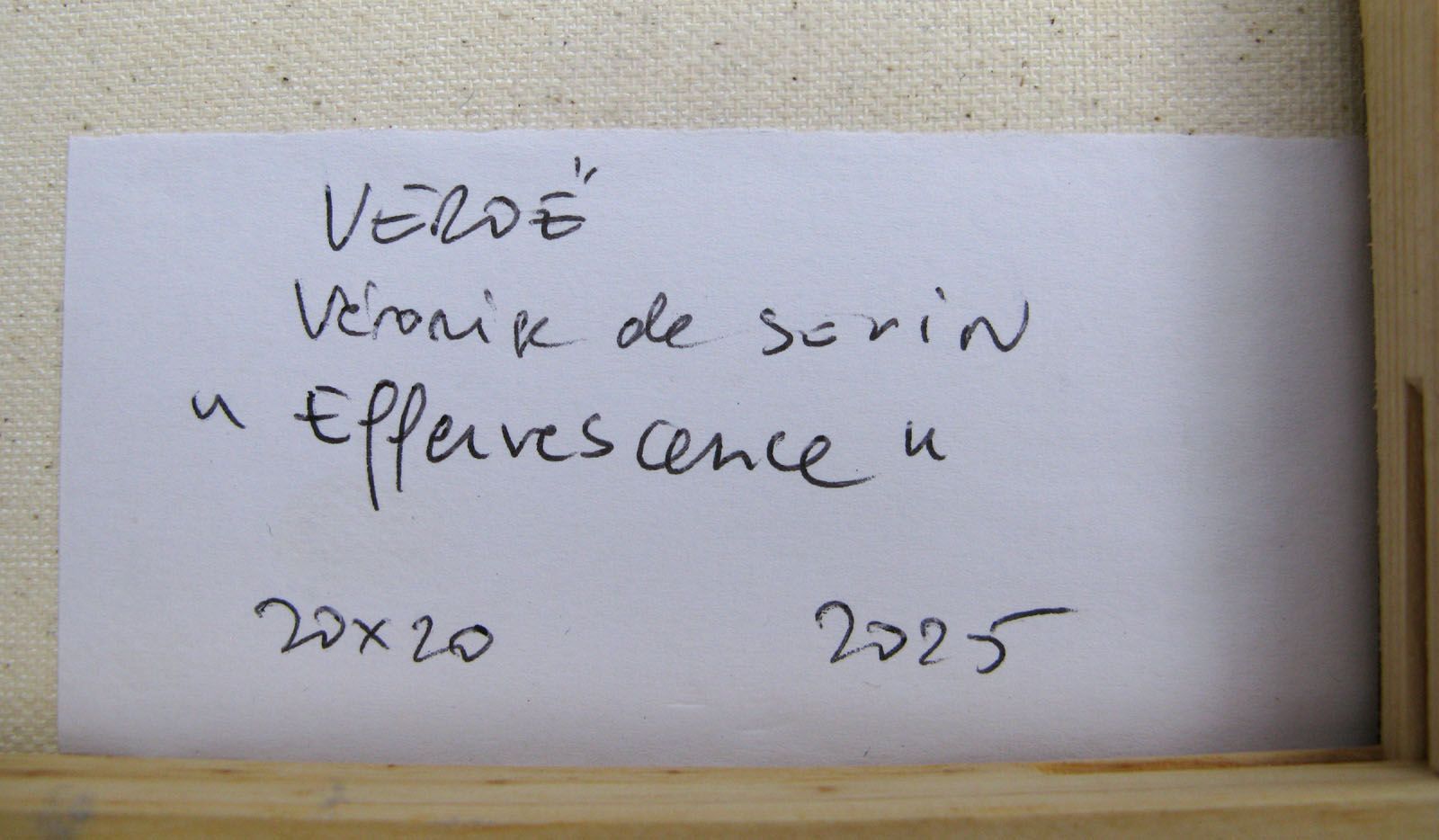 Tableau de VEROE a pour titre  Effervescence style figuratif dim : VEROEprix:90