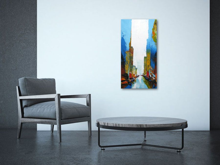 Tableau de F. BOUTET a pour titre  SANS TITRE style figuratif dim : F. BOUTETprix:500