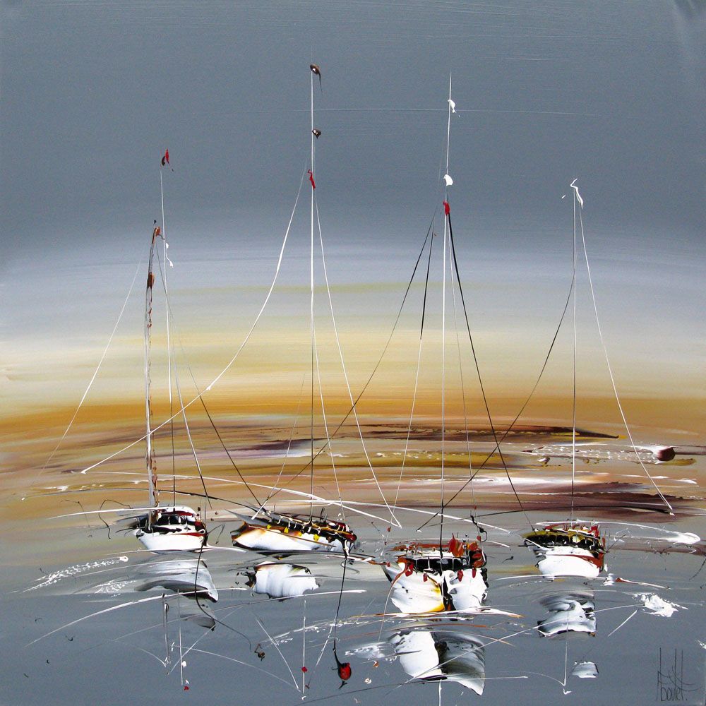 Tableau de F. BOUTET a pour titre  MARINE ABSTRAITE 2022-14 style abstrait dim : F. BOUTETprix:900