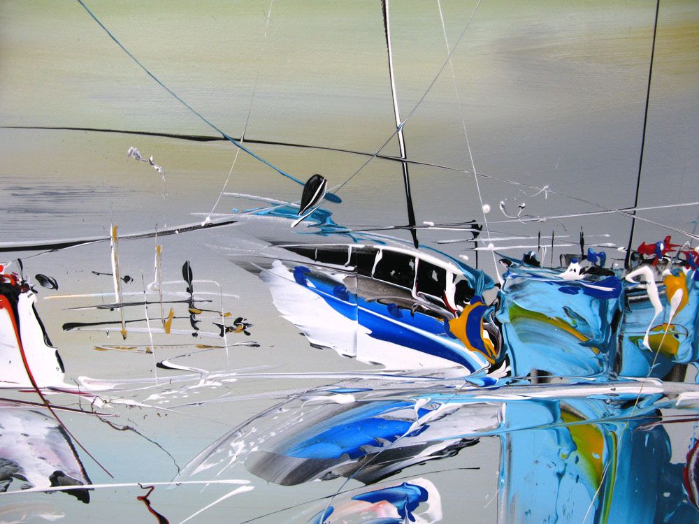 Tableau de F. BOUTET a pour titre  MARINE ABSTRAITE 2022-15 style abstrait dim : F. BOUTETprix:900