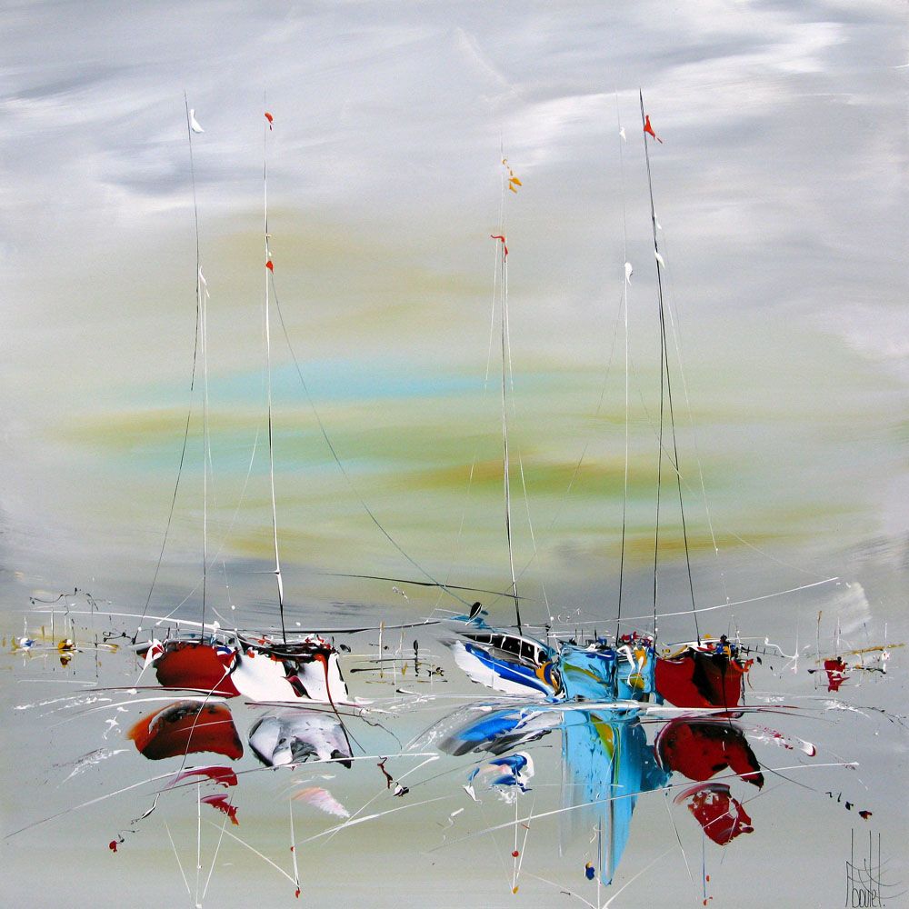 Tableau de F. BOUTET a pour titre  MARINE ABSTRAITE 2022-15 style abstrait dim : F. BOUTETprix:900